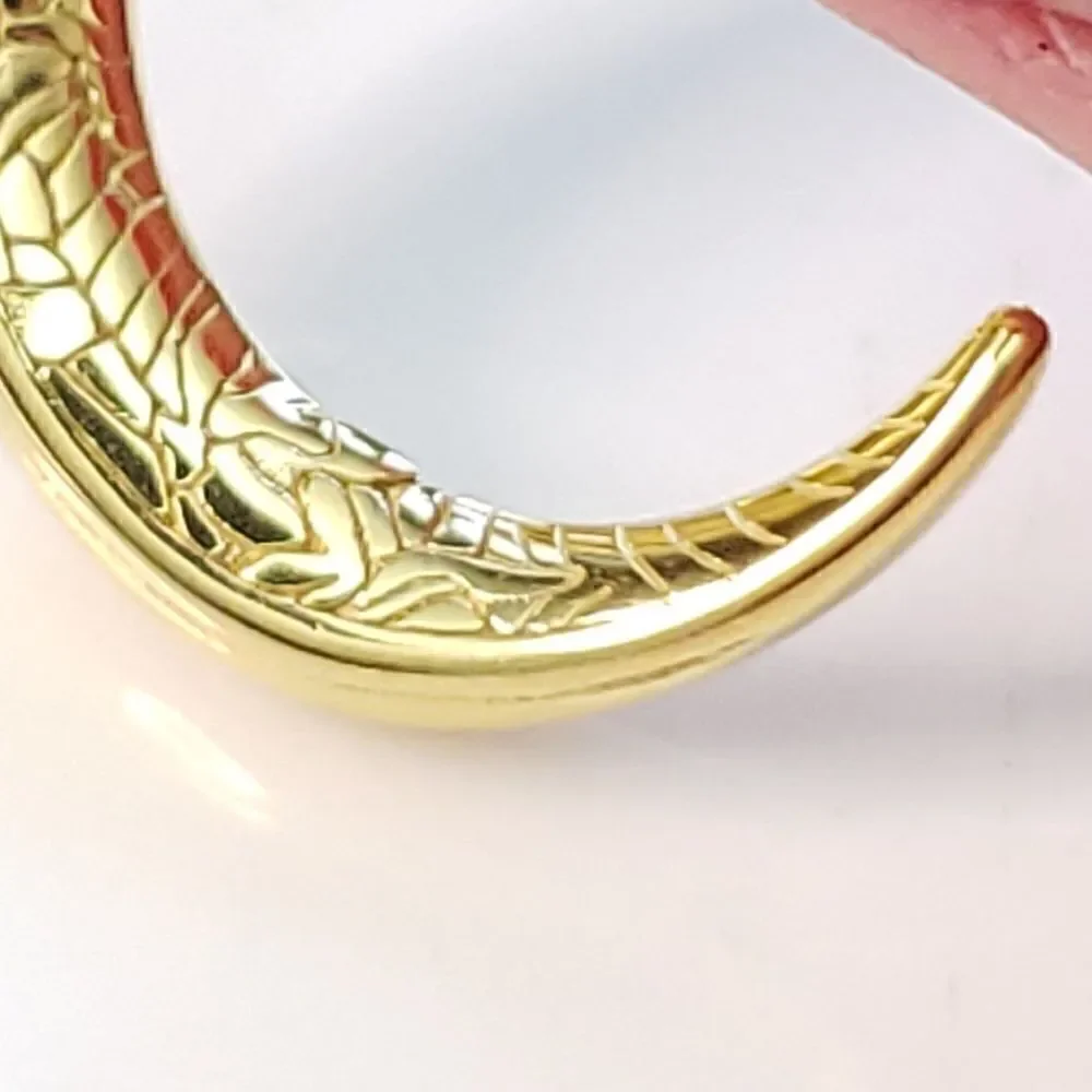 Anthro Etched Hoop Earrings